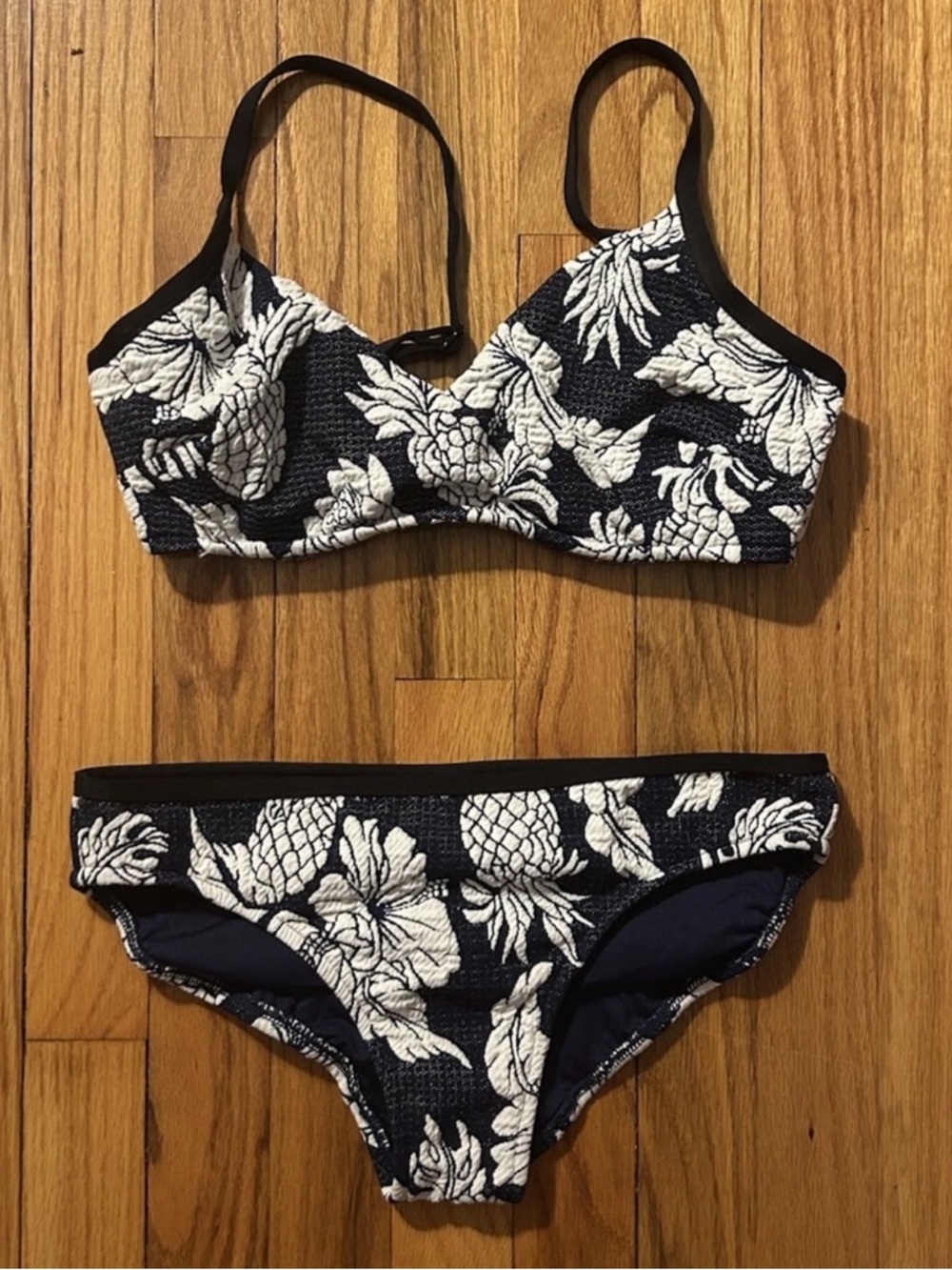 Seafolly Hipster Bikini Bottom & Matching Top In Royal Horizon Women’s Size 8 US